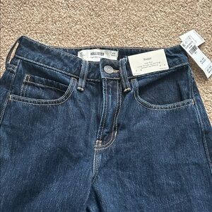 New NWT Hollister Dark Blue Baggy Jeans High-Rise 00s